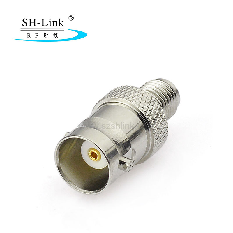 Rf coaxial BNC female to SMA female adapter adaptor,nickel plating